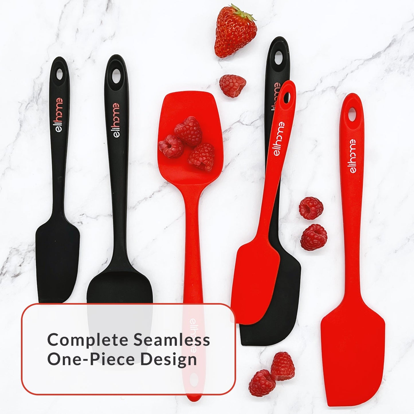 8 Piece Silicone Spatula Set - Teal Grey
