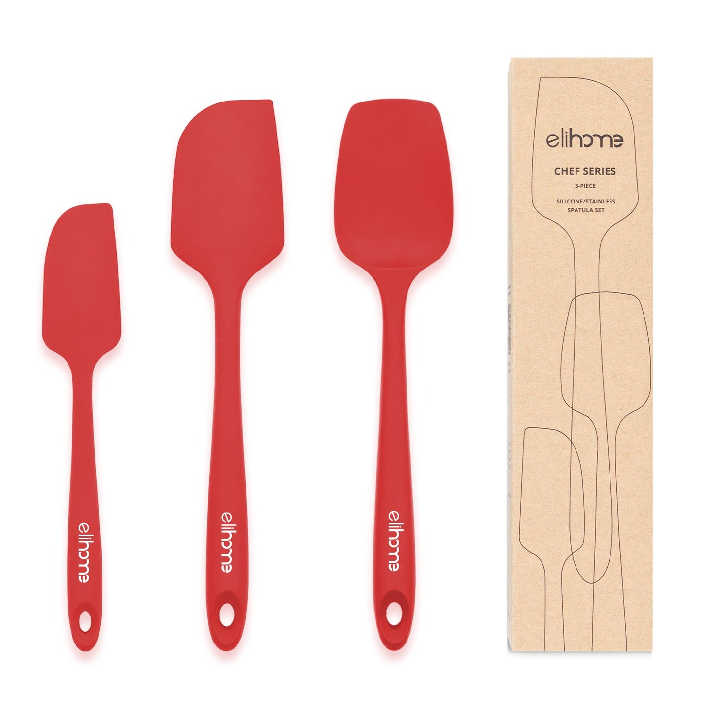 8 Piece Silicone Spatula Set - Teal Grey